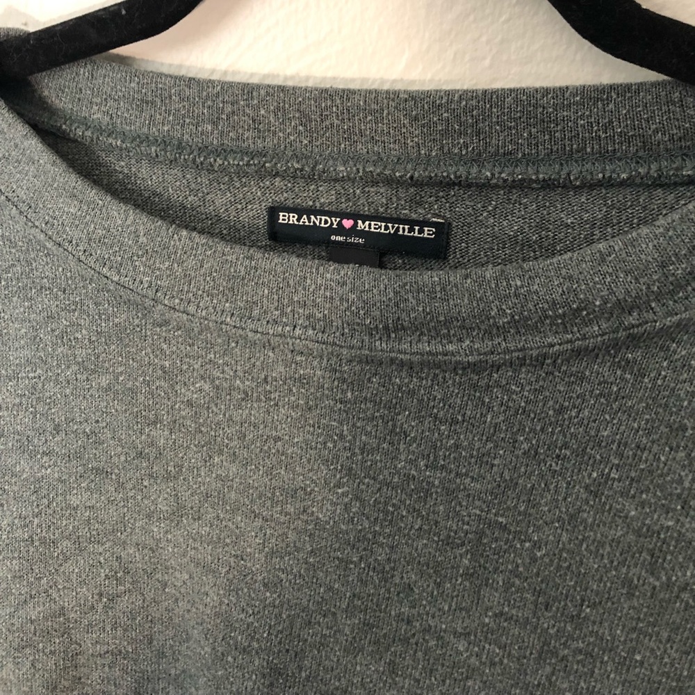 Brandy Melville Rawcut Crewneck Hoodie